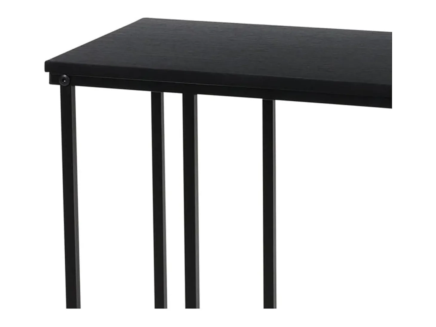 Mesa auxiliar con superficie de MDF negro