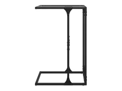 Mesa auxiliar con vidrio transparente acero 40x30x61,5 cm ES507714