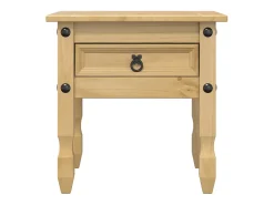 Mesa auxiliar Corona madera maciza de pino 50x50x50 cm ES867704
