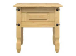 Mesa auxiliar Corona madera maciza de pino 50x50x50 cm ES867704