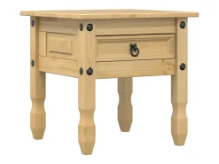 Mesa auxiliar Corona madera maciza de pino 50x50x50 cm