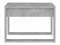 Mesa auxiliar de aglomerado gris hormigón 50x50x35 cm