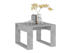 Mesa auxiliar de aglomerado gris hormigón 50x50x35 cm
