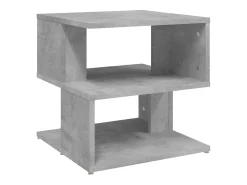 Mesa auxiliar de aglomerado gris hormigón 40x40x40 cm