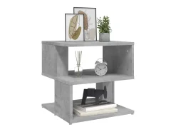 Mesa auxiliar de aglomerado gris hormigón 40x40x40 cm