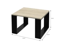 Mesa auxiliar de centro elegante y moderna color negro / madera 65 x 65 x 40 cm