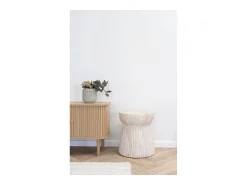 Mesa auxiliar de fibra de arcilla natural BONN Ø 37 cm