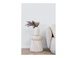 Mesa auxiliar de fibra de arcilla natural BONN Ø 37 cm
