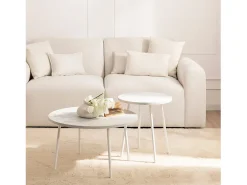 Mesa auxiliar de Madera Blanco 50 x 45- Siena