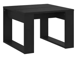 Mesa auxiliar de madera contrachapada negro 50x50x35 cm