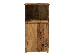 Mesa auxiliar de madera contrachapada envejecida 36x30x56 cm