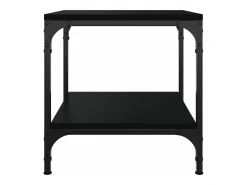 Mesa auxiliar de madera contrachapada negro 40x40x40 cm
