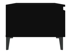 Mesa auxiliar de madera contrachapada negro 50x46x35 cm