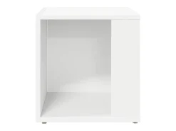 Mesa auxiliar de madera contrachapada blanco 33x33x34,5 cm