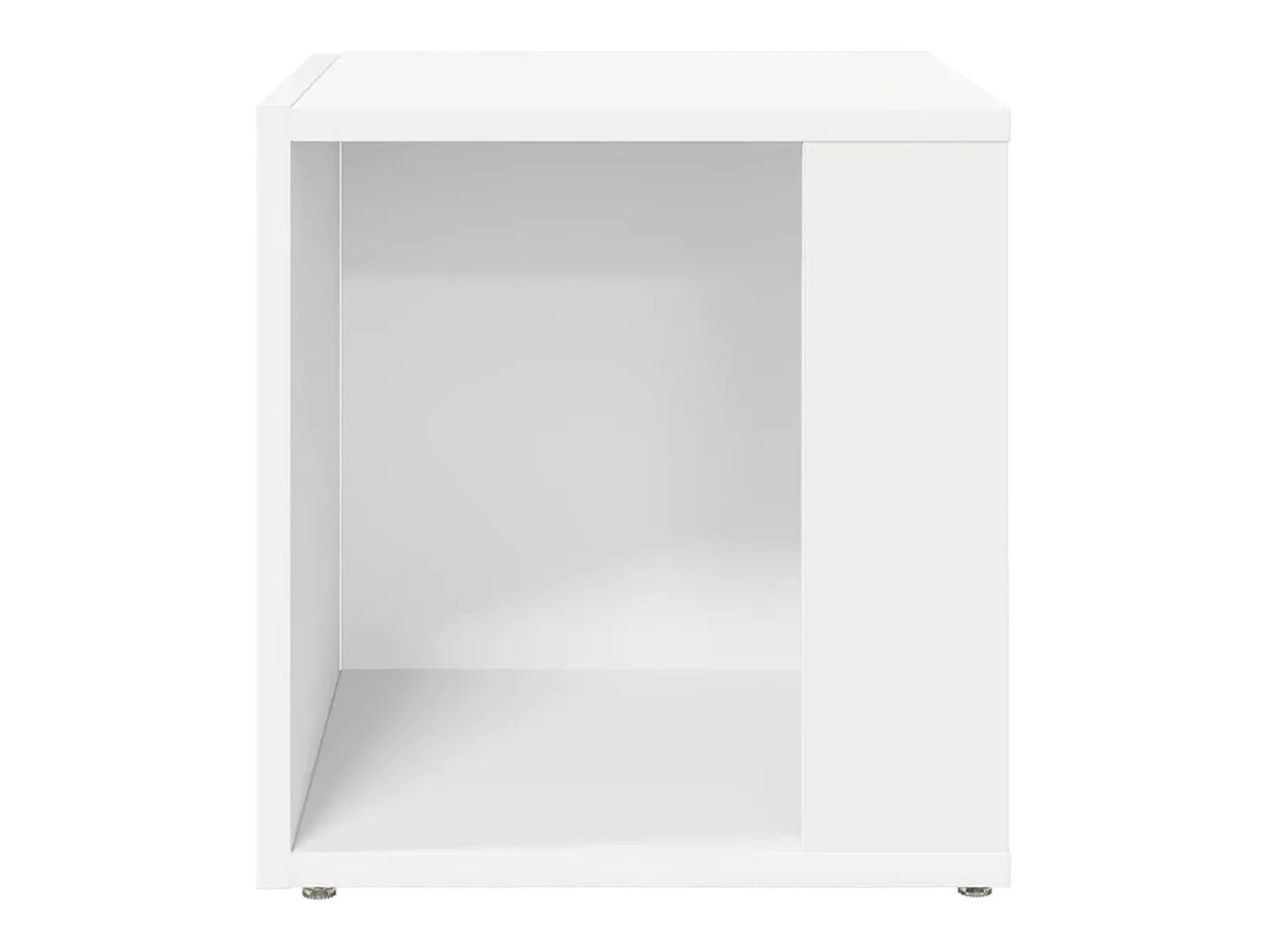 Mesa auxiliar de madera contrachapada blanco 33x33x34,5 cm
