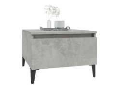 Mesa auxiliar de madera contrachapada gris hormigón 50x46x35 cm