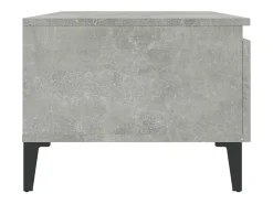 Mesa auxiliar de madera contrachapada gris hormigón 50x46x35 cm