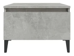 Mesa auxiliar de madera contrachapada gris hormigón 50x46x35 cm