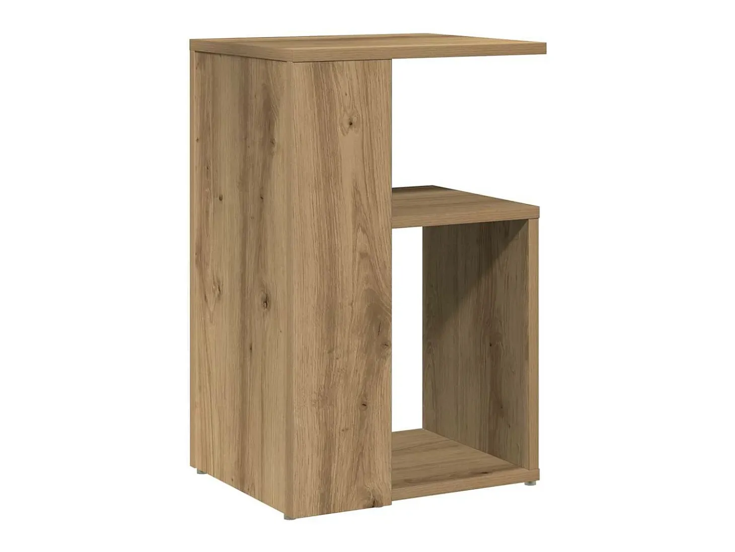 Mesa auxiliar de madera contrachapada roble artisan 36x30x56 cm