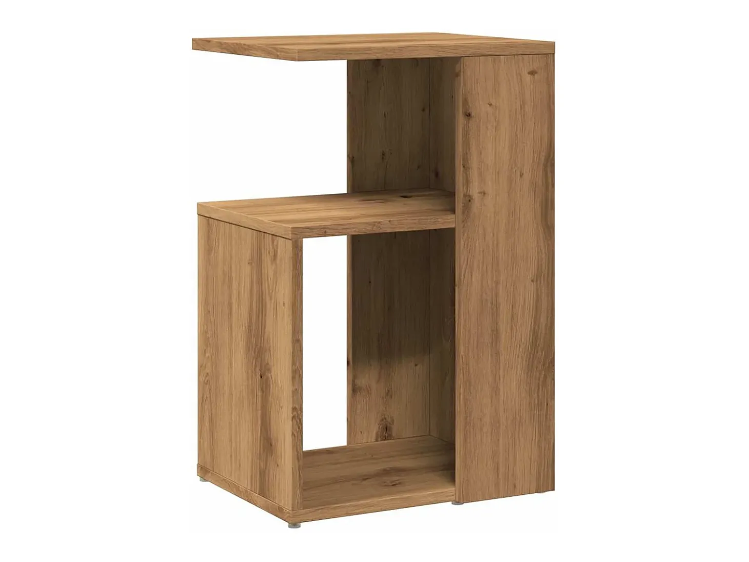 Mesa auxiliar de madera contrachapada roble artisan 36x30x56 cm