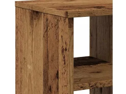 Mesa auxiliar de madera contrachapada envejecida 50x30x50 cm