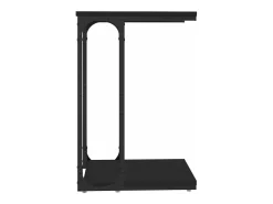 Mesa auxiliar de madera contrachapada negro 40x30x60 cm