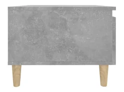 Mesa auxiliar de madera contrachapada gris hormigón 50x46x35 cm