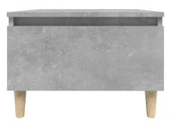 Mesa auxiliar de madera contrachapada gris hormigón 50x46x35 cm