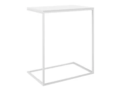 Mesa auxiliar de madera contrachapada blanco 55x35x66 cm ES417645