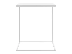 Mesa auxiliar de madera contrachapada blanco 55x35x66 cm ES417645