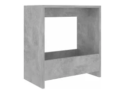Mesa auxiliar de madera contrachapada gris hormigón 50x26x50 cm