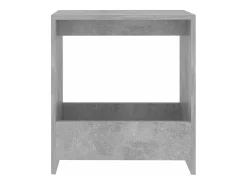 Mesa auxiliar de madera contrachapada gris hormigón 50x26x50 cm
