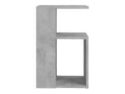 Mesa auxiliar de madera contrachapada gris hormigón 36x30x56 cm