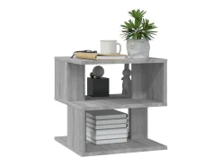 Mesa auxiliar de madera contrachapada gris Sonoma 40x40x40 cm