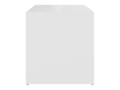 Mesa auxiliar de madera contrachapada blanco 59x36x38 cm