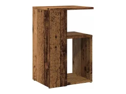Mesa auxiliar de madera contrachapada envejecida 36x30x56 cm