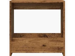 Mesa auxiliar de madera contrachapada envejecida 50x26x50 cm