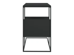 Mesa auxiliar de madera contrachapada negra 55x36x59,5 cm
