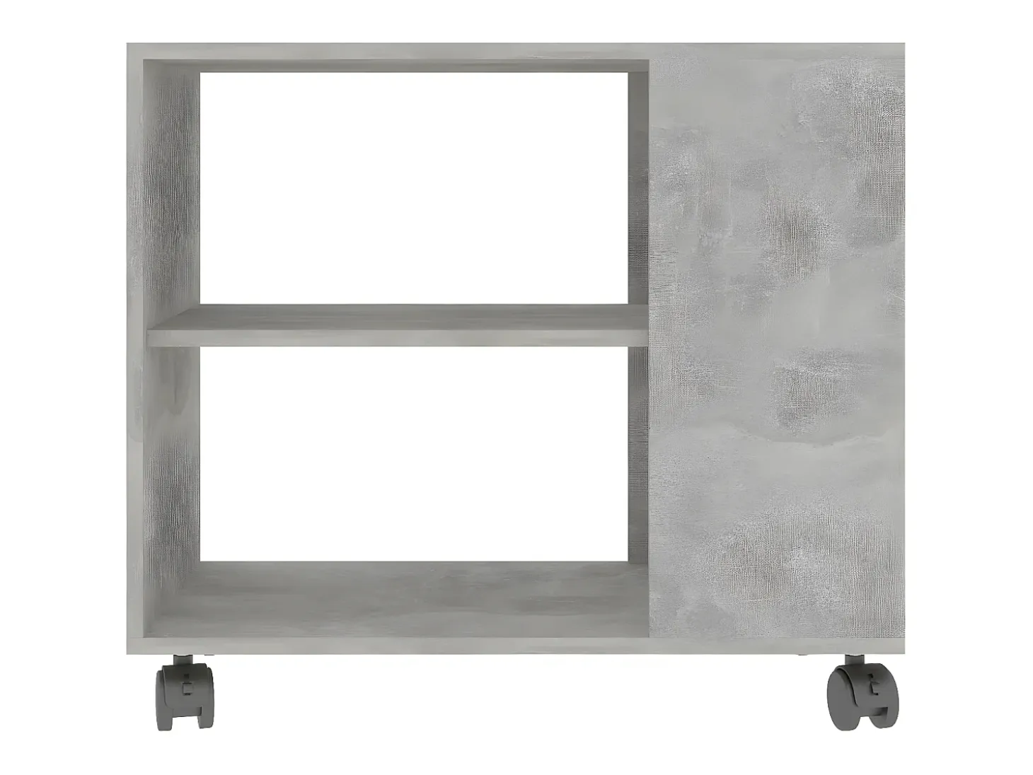 Mesa auxiliar de madera contrachapada gris hormigón 70x35x55 cm