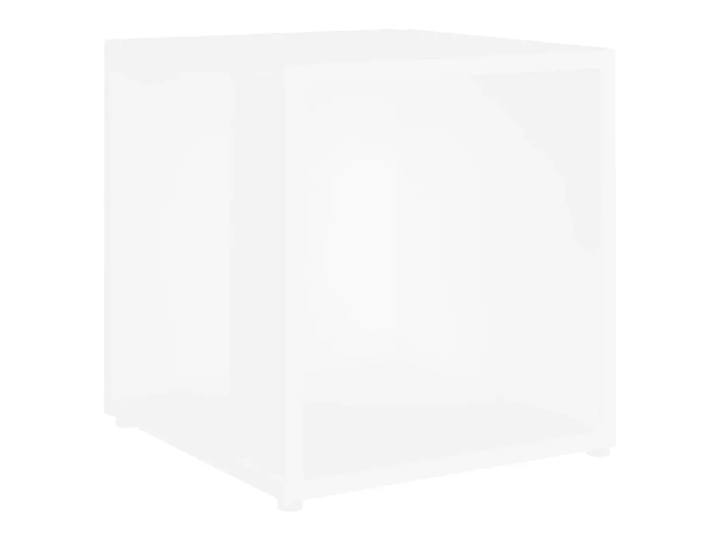 Mesa auxiliar de madera contrachapada blanco 33x33x34,5 cm ES390418