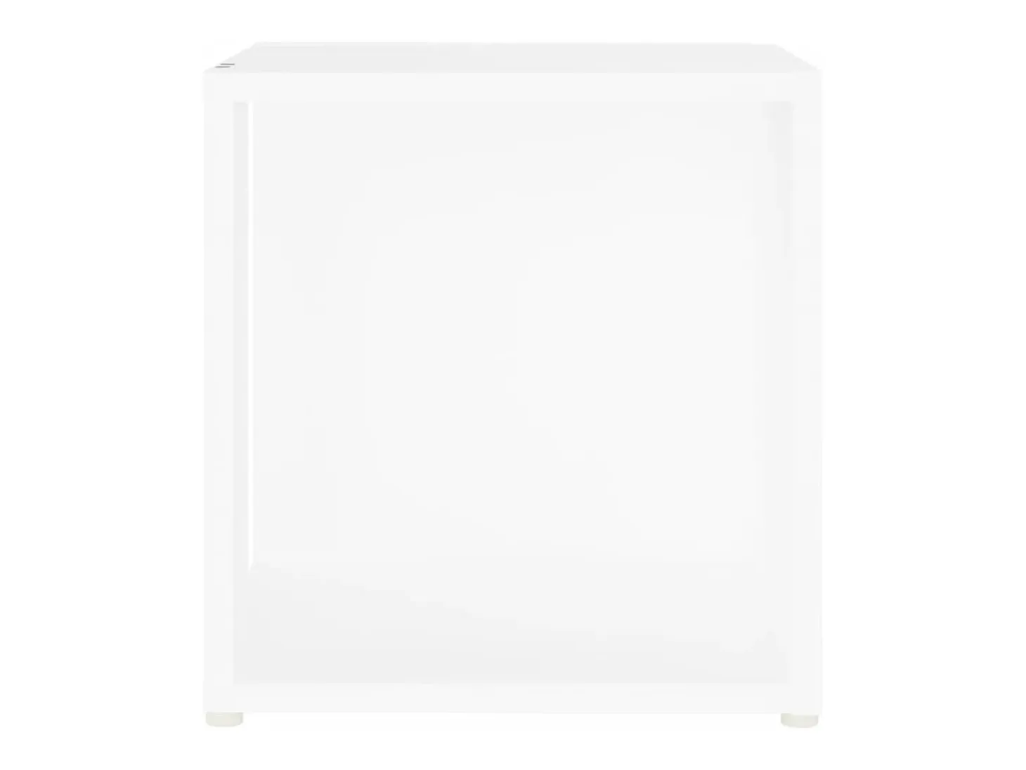 Mesa auxiliar de madera contrachapada blanco 33x33x34,5 cm ES390418