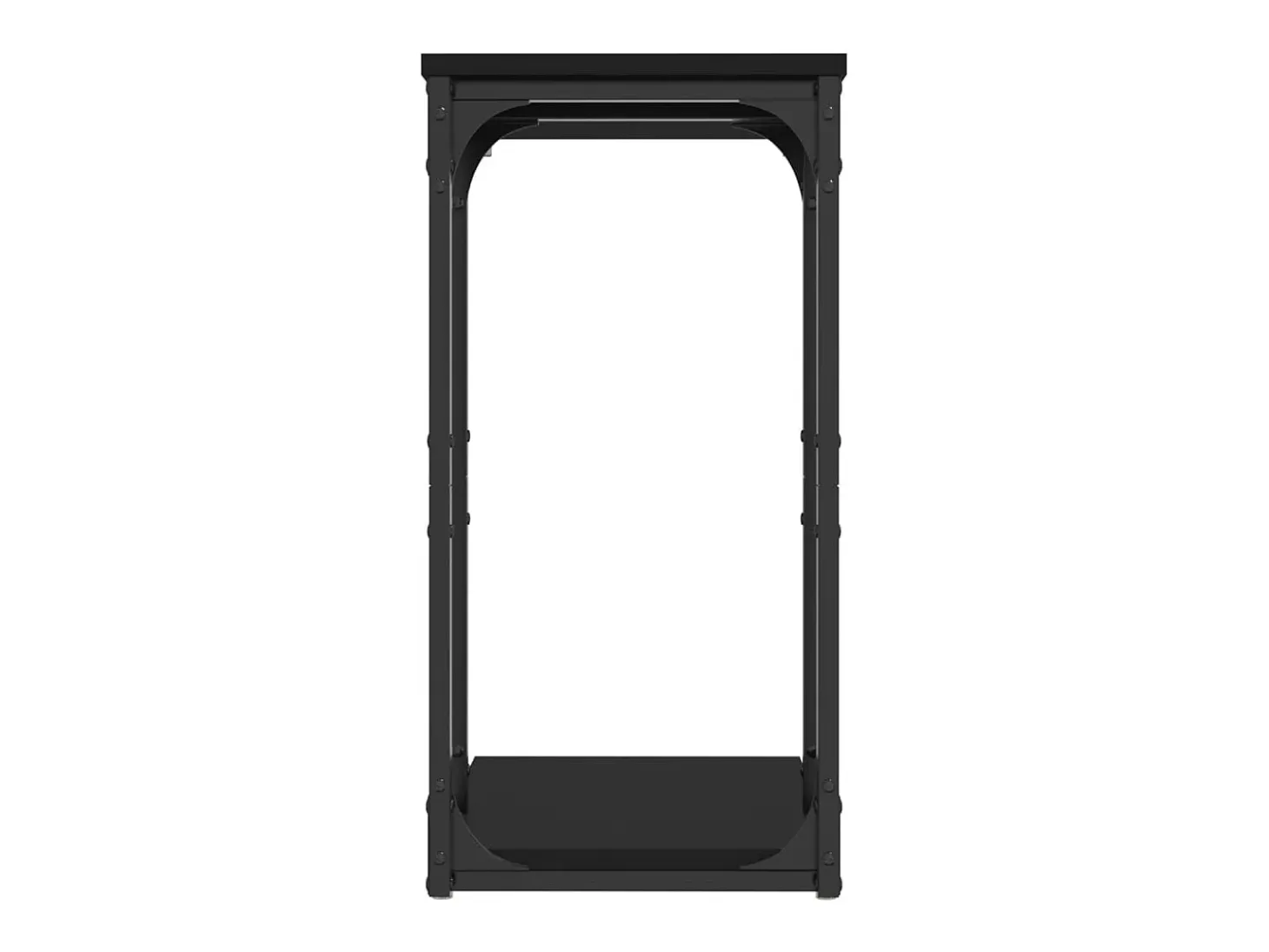 Mesa auxiliar de madera contrachapada negro 40x30x60 cm