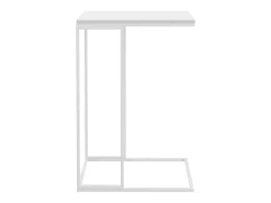 Mesa auxiliar de madera contrachapada blanco 40x30x59 cm ES981352