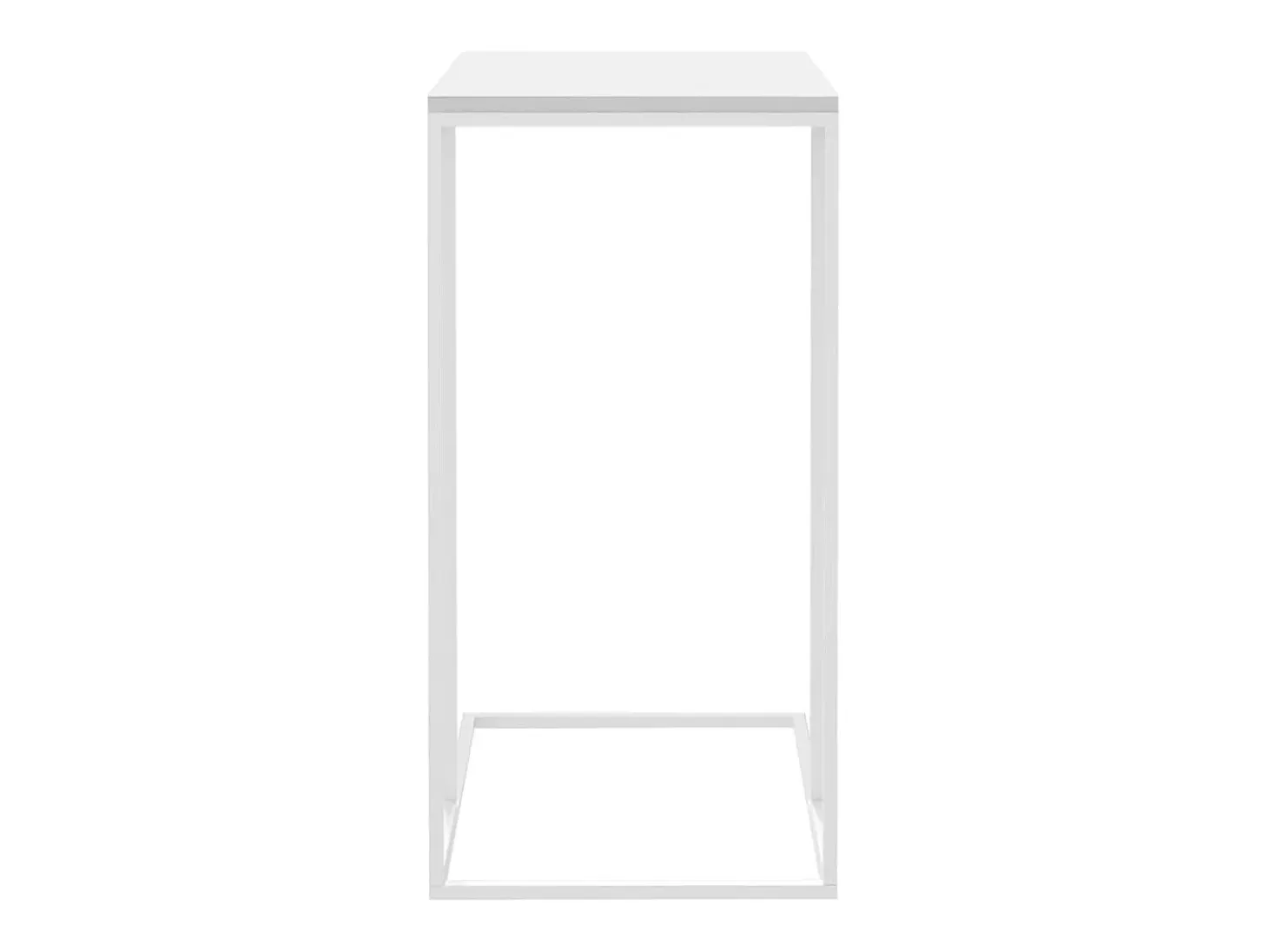 Mesa auxiliar de madera contrachapada blanco 40x30x59 cm ES981352