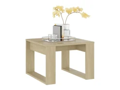 Mesa auxiliar de madera contrachapada roble Sonoma 50x50x35 cm