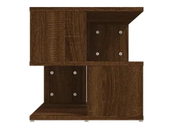 Mesa auxiliar de madera contrachapada marrón roble 40x40x40 cm