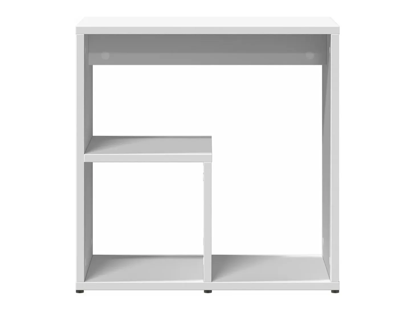Mesa auxiliar de madera contrachapada blanco 50x30x50 cm ES311080