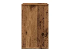Mesa auxiliar de madera contrachapada envejecida 50x30x50 cm