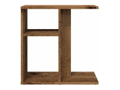 Mesa auxiliar de madera contrachapada envejecida 50x30x50 cm