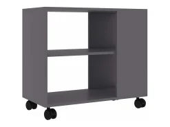 Mesa auxiliar de madera de ingeniería gris 70x35x55 cm